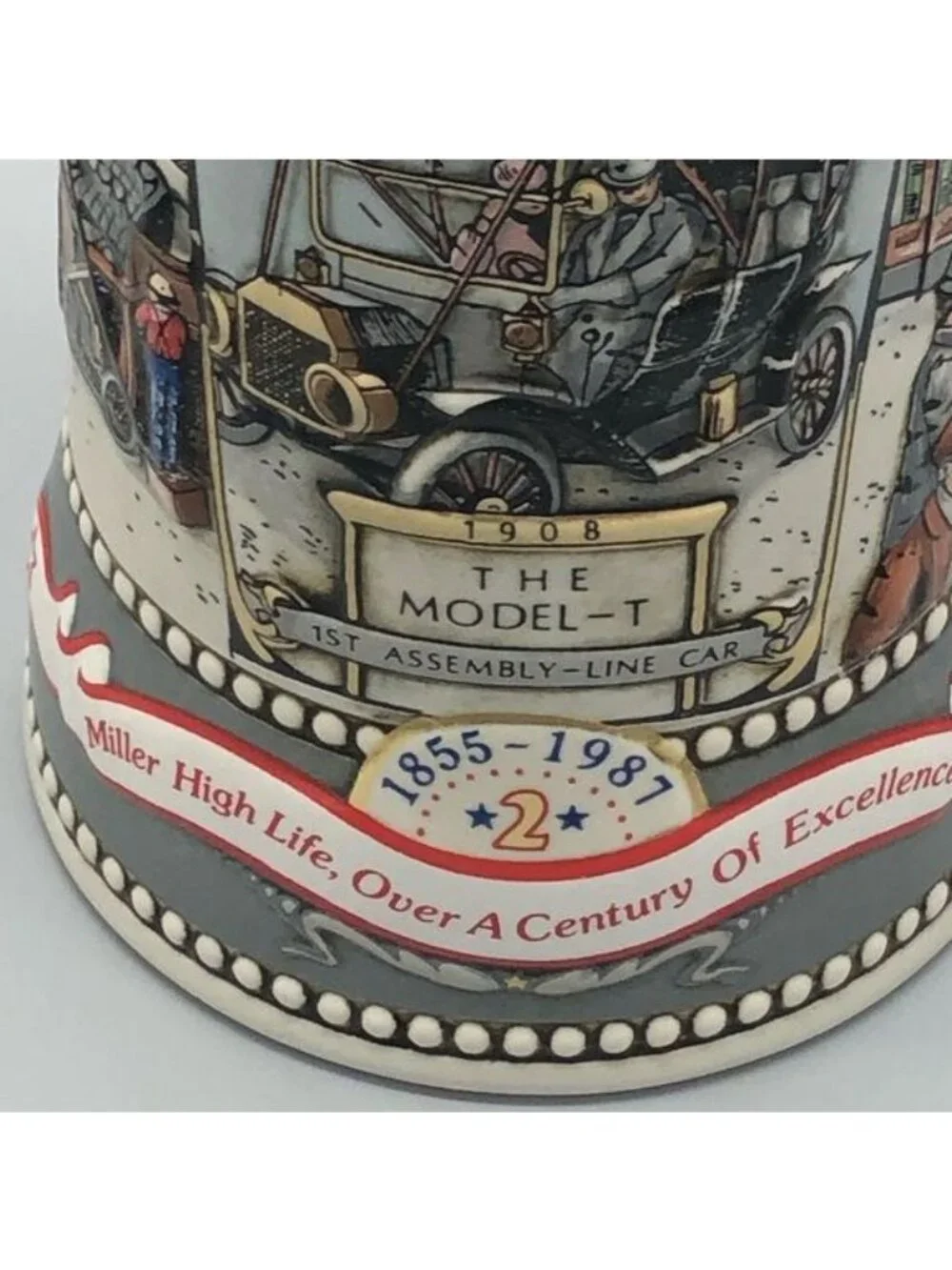 Miller high life 93436 MODEL T collector mug stine American achievements READ